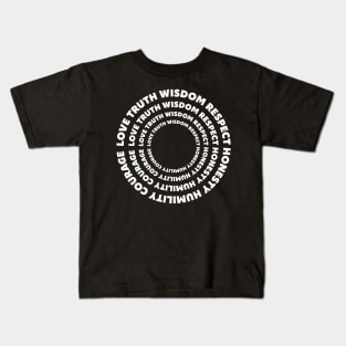 Grandfather Seven Teachings Circular WAWEZHI CANADA Indigenous Kids T-Shirt